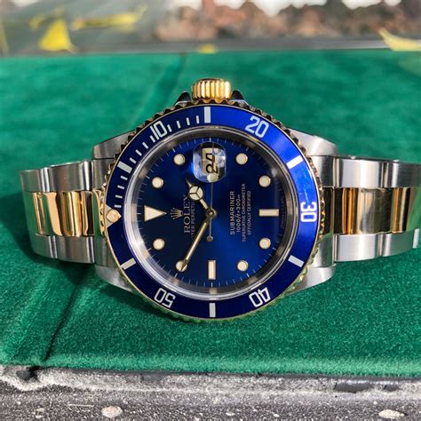 Rolex Submariner Date Blue Dial Steel Gold Box+Papers 16613 